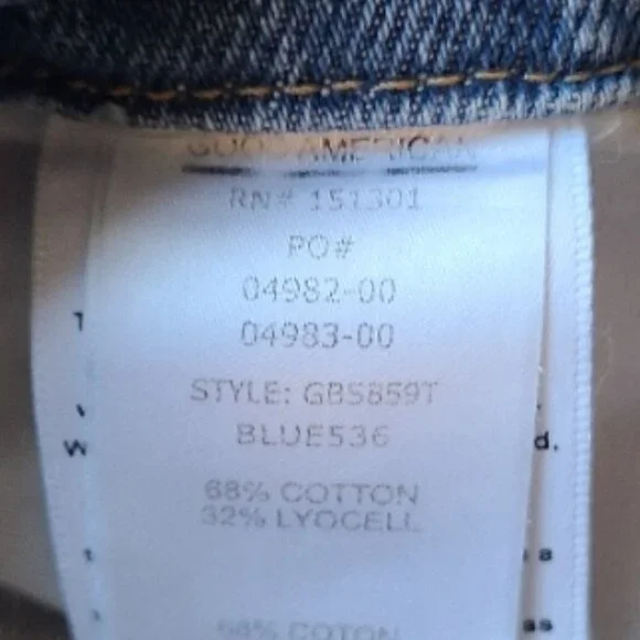 GOOD AMERICAN GOOD BOY SPLIT HEM RIPPED JEANS HIGH RISE STRAIGHT LEG sz 12/31 - Picture 8 of 8